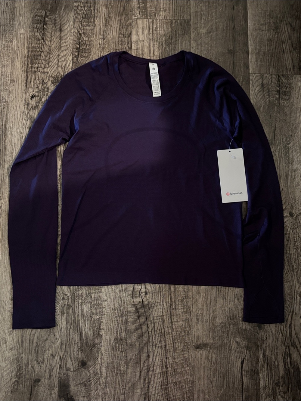 Lululemon Swiftly Tech Long Sleeve - Waist Length - Dark Purple - Size 10